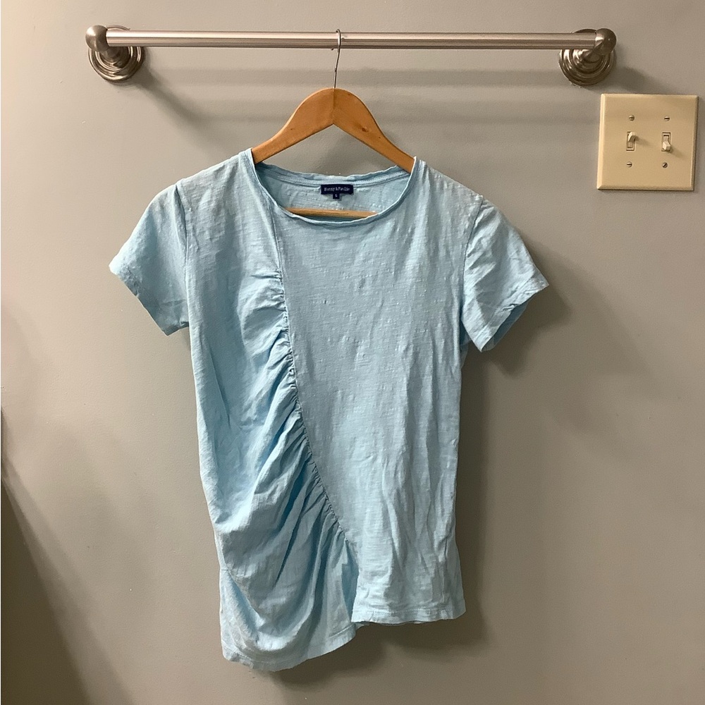 Light Blue Ruched Top Henny&Paulie Small